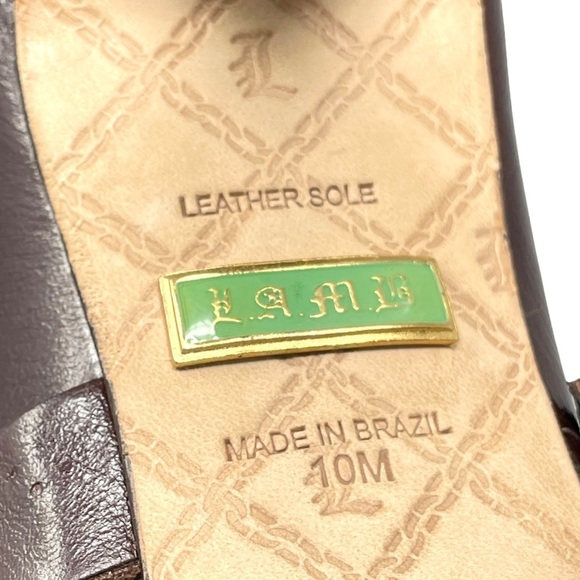 Gwen Stefani L.A.M.B. Finsbury Round Toe Criss-Cross Leather Stiletto Heels - Picture 9 of 10